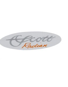 Scott Fly Rod Radian Oval Decal in Metallic and Orange
